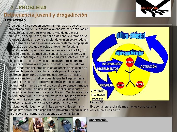 2. – PROBLEMA Delincuencia juvenil y drogadicción LIMITACIONES Creo que acá se pueden encontrar 2. – PROBLEMA Delincuencia juvenil y drogadicción LIMITACIONES Creo que acá se pueden encontrar