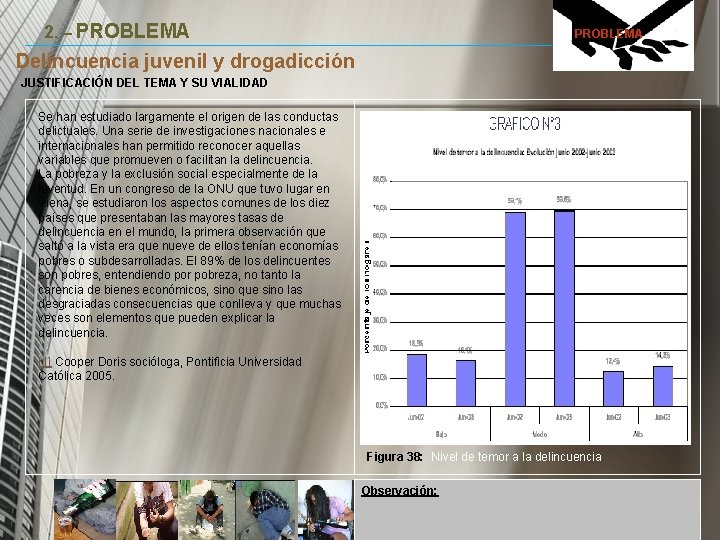 2. – PROBLEMA Delincuencia juvenil y drogadicción JUSTIFICACIÓN DEL TEMA Y SU VIALIDAD Se 2. – PROBLEMA Delincuencia juvenil y drogadicción JUSTIFICACIÓN DEL TEMA Y SU VIALIDAD Se