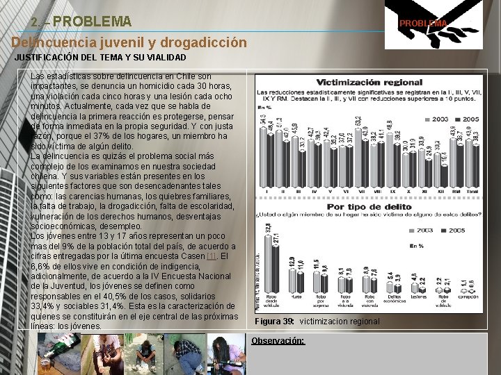 2. – PROBLEMA Delincuencia juvenil y drogadicción JUSTIFICACIÓN DEL TEMA Y SU VIALIDAD Las 2. – PROBLEMA Delincuencia juvenil y drogadicción JUSTIFICACIÓN DEL TEMA Y SU VIALIDAD Las