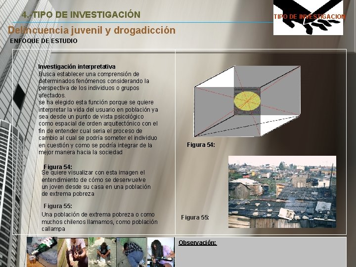 4. -TIPO DE INVESTIGACIÓN TIPO DE INVESTIGACION Delincuencia juvenil y drogadicción ENFOQUE DE ESTUDIO 4. -TIPO DE INVESTIGACIÓN TIPO DE INVESTIGACION Delincuencia juvenil y drogadicción ENFOQUE DE ESTUDIO