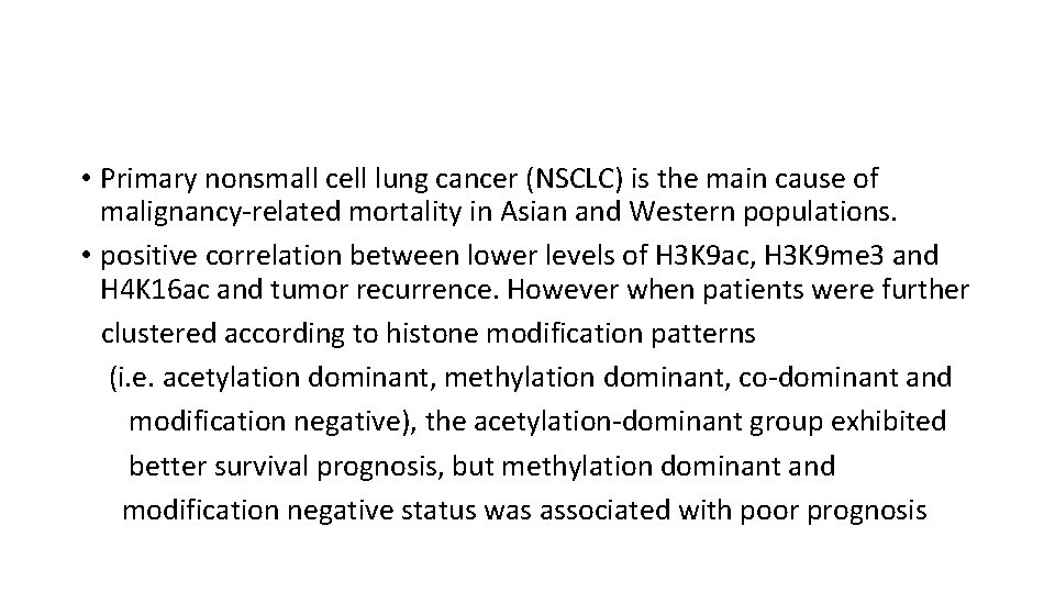  • Primary nonsmall cell lung cancer (NSCLC) is the main cause of malignancy-related