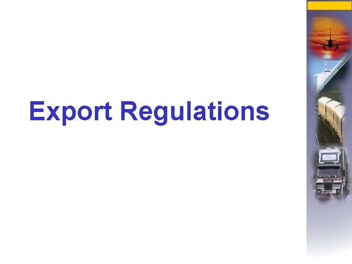 Export Regulations 