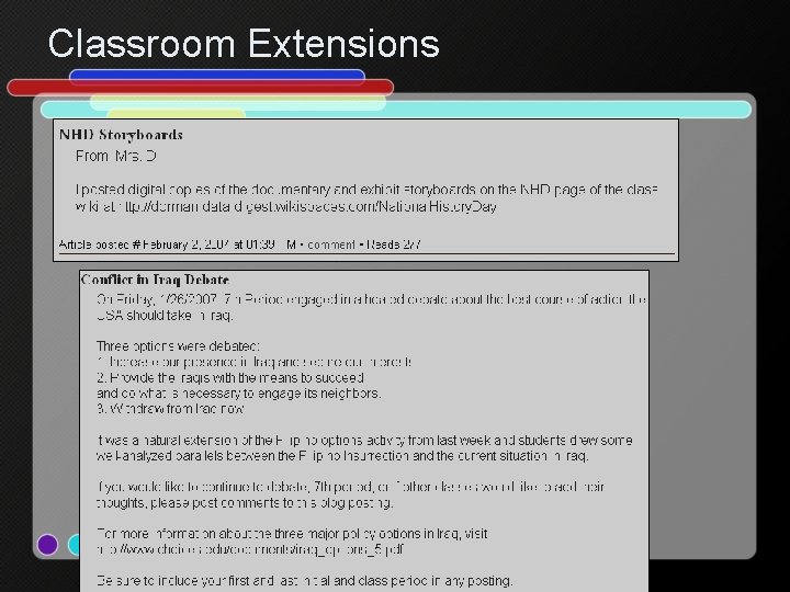 Classroom Extensions 