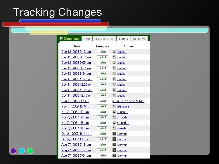 Tracking Changes 