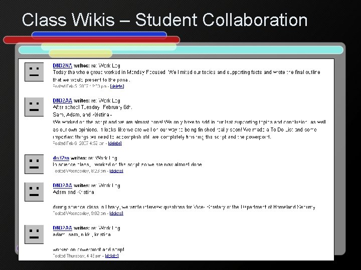 Class Wikis – Student Collaboration 