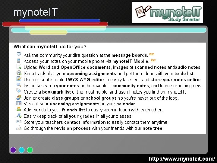 mynote. IT http: //www. mynoteit. com/ 