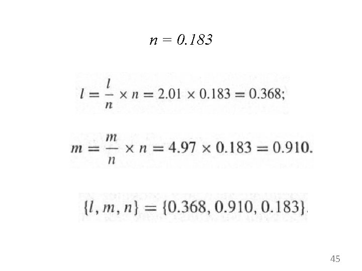 n = 0. 183 45 n = 0. 183 45