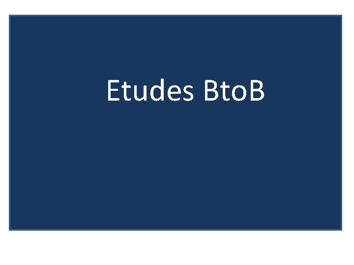 Etudes Bto. B 