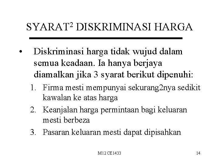 AMALAN PERLETAKAN HARGA Subtopik i iii iv v