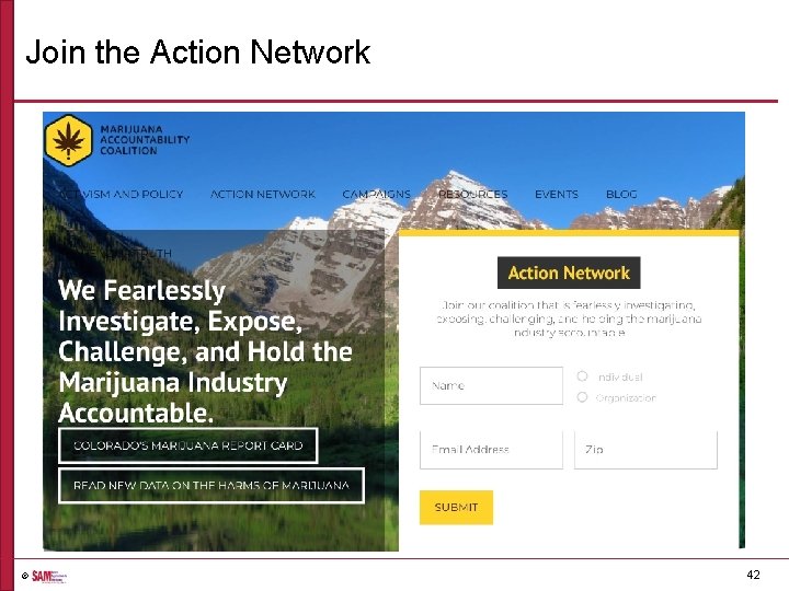 Join the Action Network © 42 