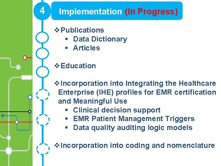 4 Implementation (In Progress) v. Publications § Data Dictionary § Articles v. Education v. 4 Implementation (In Progress) v. Publications § Data Dictionary § Articles v. Education v.