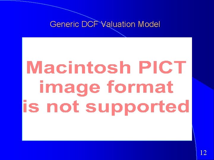 Generic DCF Valuation Model 12 