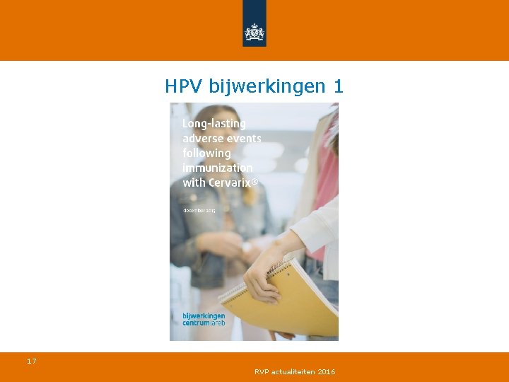 HPV bijwerkingen 1 17 RVP actualiteiten 2016 