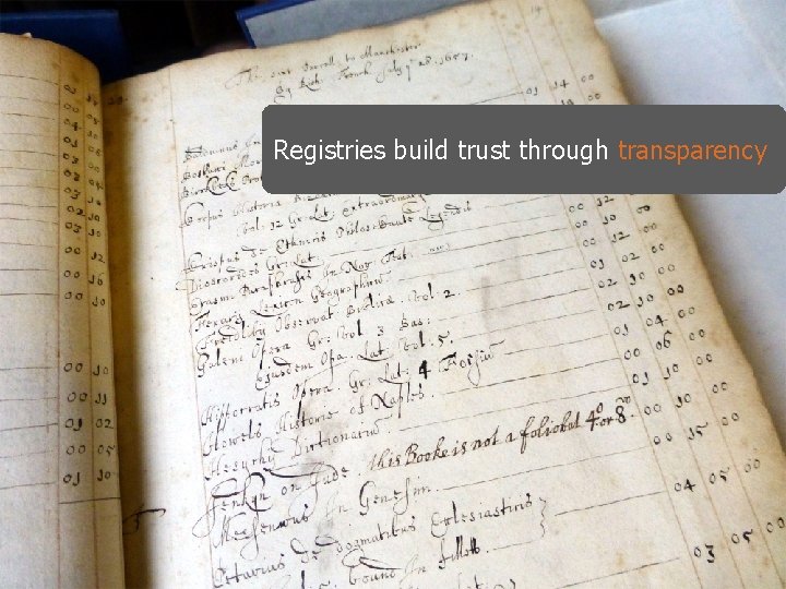 Registries build trust through transparency © Open Identity Exchange 