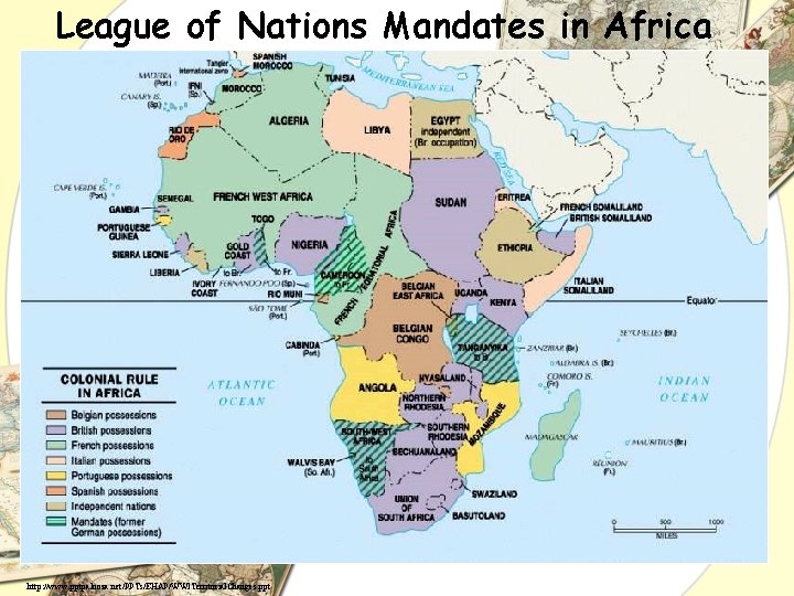 League of Nations Mandates in Africa http: //www. pptpalooza. net/PPTs/EHAP/WWITerritorial. Changes. ppt 