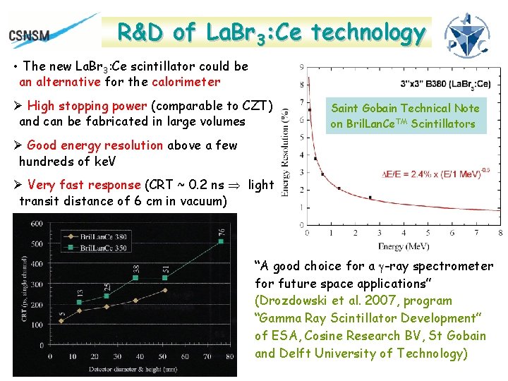 R&D of La. Br 3: Ce technology • The new La. Br 3: Ce R&D of La. Br 3: Ce technology • The new La. Br 3: Ce