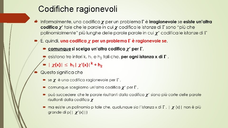 Codifiche ragionevoli 