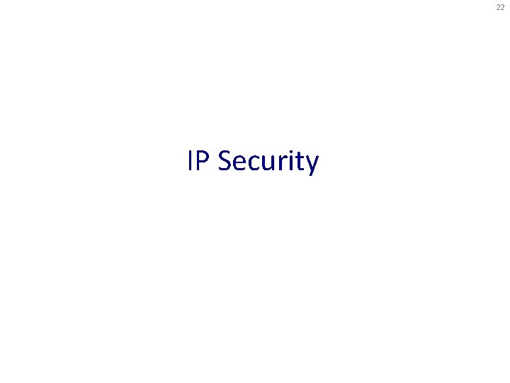 22 IP Security 