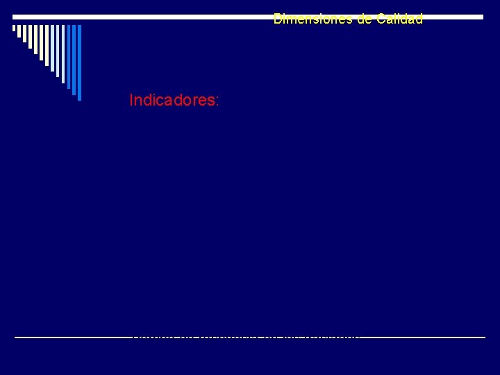 Dimensiones de Calidad Indicadores: Tiempo de respuesta en agendamiento de hora Tiempo de respuesta Dimensiones de Calidad Indicadores: Tiempo de respuesta en agendamiento de hora Tiempo de respuesta