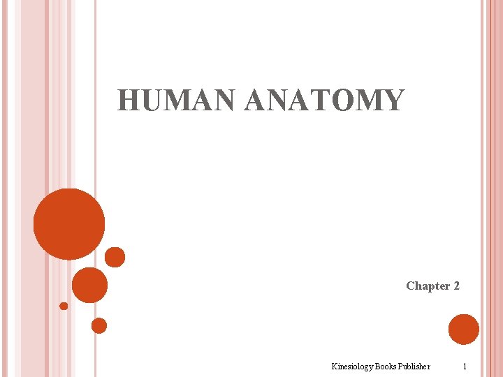 HUMAN ANATOMY Chapter 2 Kinesiology Books Publisher 1 