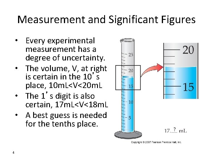 Measurement and Significant Figures • Every experimental measurement has a degree of uncertainty. •