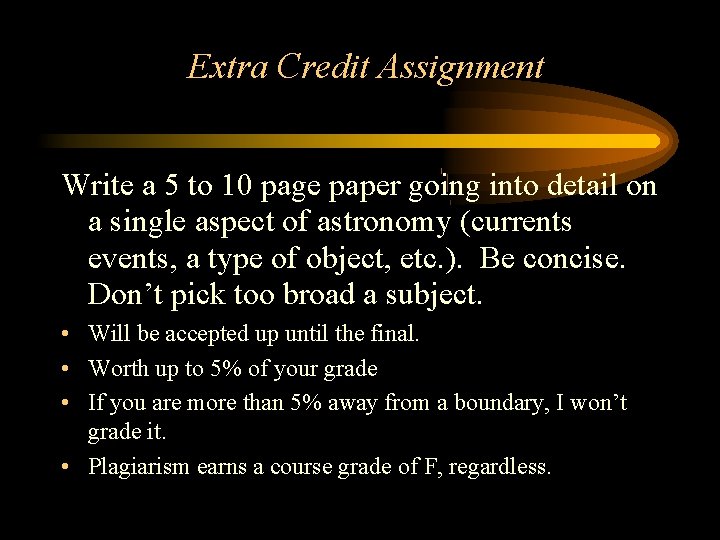 Extra Credit Assignment Write a 5 to 10 page paper going into detail on