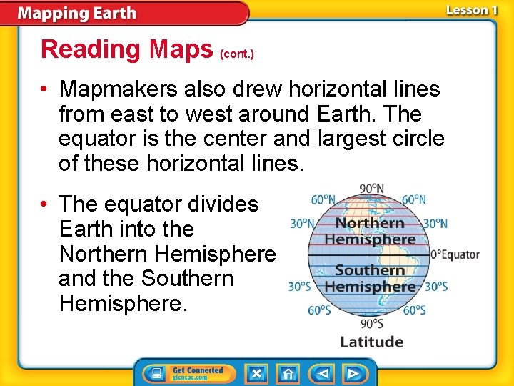 Reading Maps (cont. ) • Mapmakers also drew horizontal lines from east to west