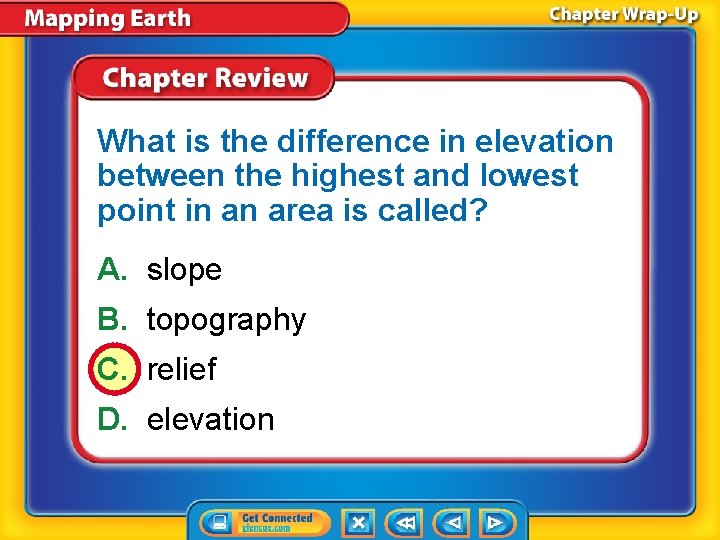 What is the difference in elevation between the highest and lowest point in an