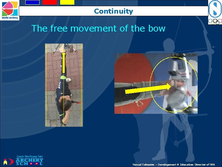 Continuity The free movement of the bow Pascal Colmaire – Development & Education Director
