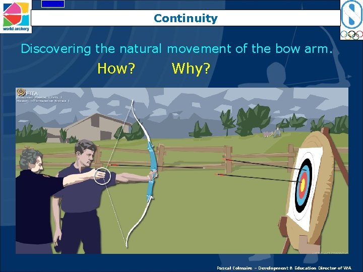 Continuity Discovering the natural movement of the bow arm. How? Why? Pascal Colmaire –