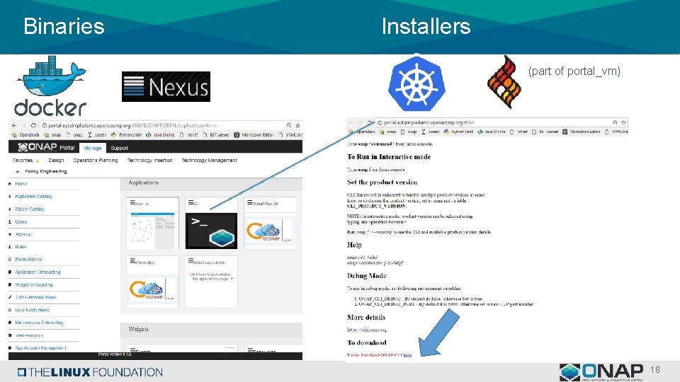 Binaries Installers (part of portal_vm) 18 