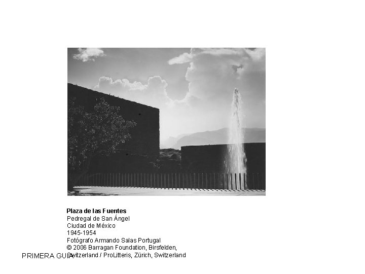 Plaza de las Fuentes Pedregal de San Ángel Ciudad de México 1945 -1954 Fotógrafo
