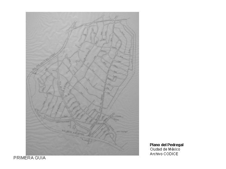 PRIMERA GUIA Plano del Pedregal Ciudad de México Archivo CODICE 