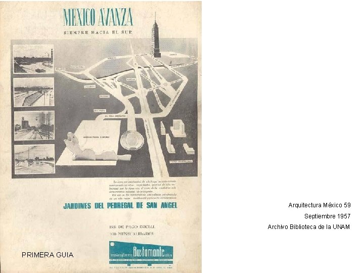 Arquitectura México 59 Septiembre 1957 Archivo Biblioteca de la UNAM PRIMERA GUIA 