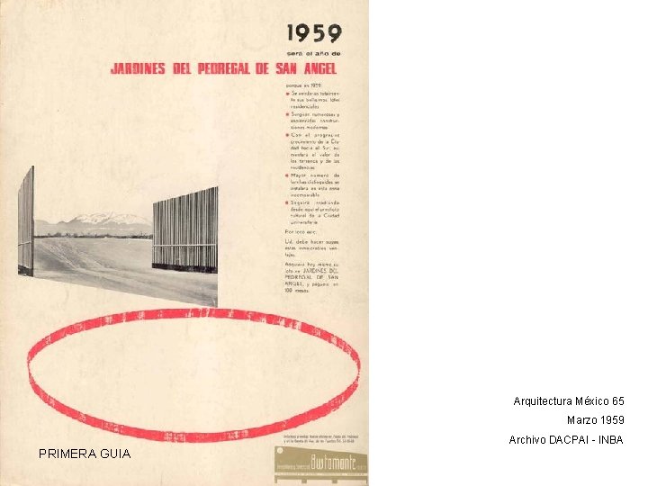 Arquitectura México 65 Marzo 1959 Archivo DACPAI - INBA PRIMERA GUIA 