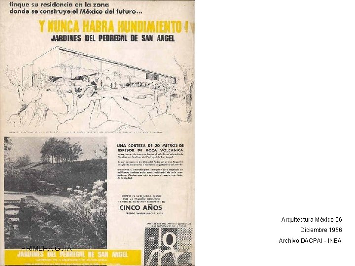 Arquitectura México 56 Diciembre 1956 Archivo DACPAI - INBA PRIMERA GUIA 