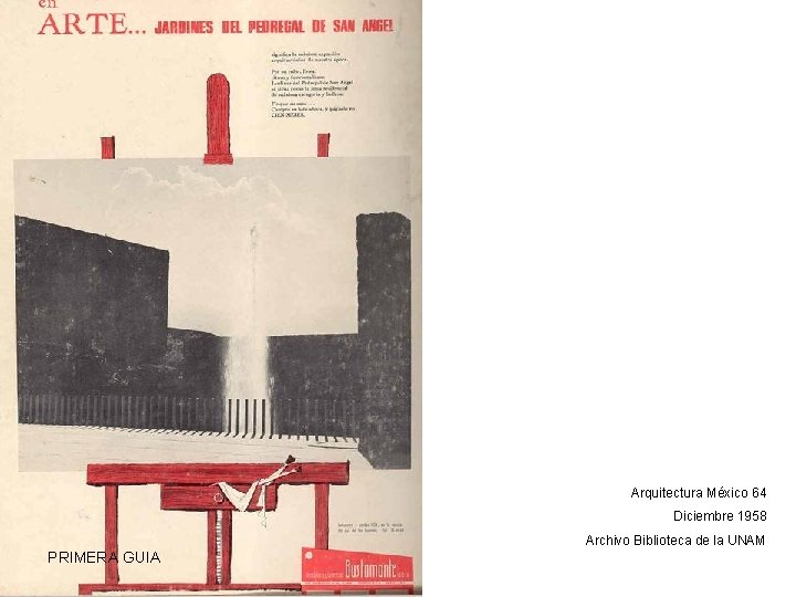 Arquitectura México 64 Diciembre 1958 Archivo Biblioteca de la UNAM PRIMERA GUIA 