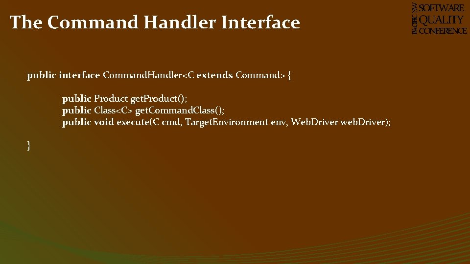 public interface Command. Handler<C extends Command> { public Product get. Product(); public Class<C> get.