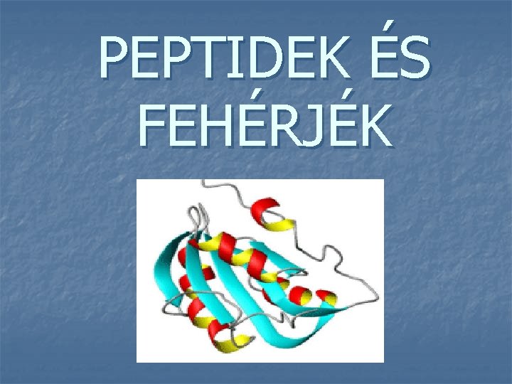 PEPTIDEK ÉS FEHÉRJÉK 