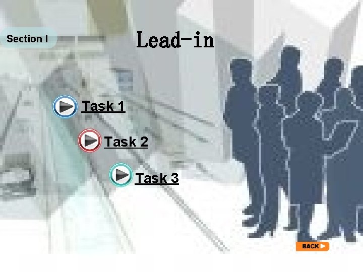 Lead-in Section I Task 1 Task 2 Task 3 