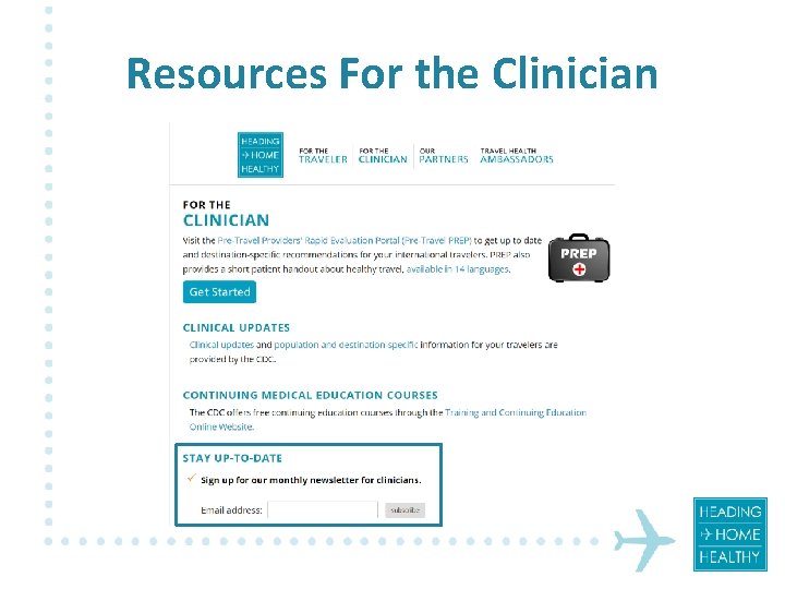 Resources For the Clinician 