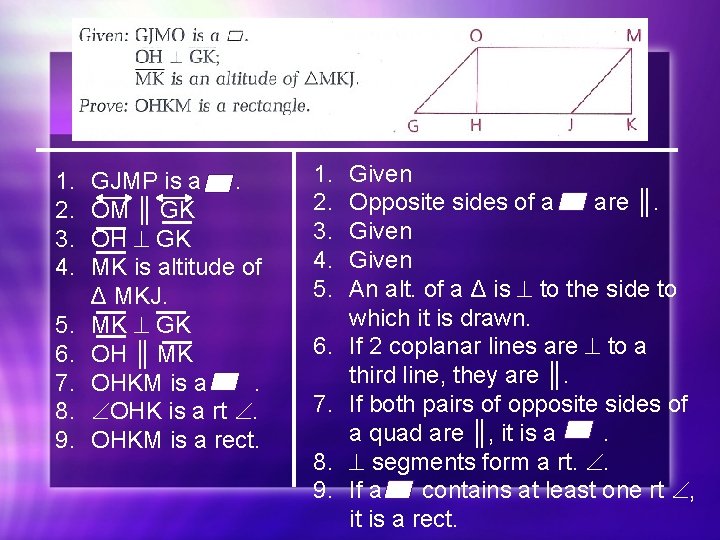 1. 2. 3. 4. 5. 6. 7. 8. 9. GJMP is a. OM ║