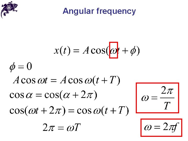 Angular frequency 