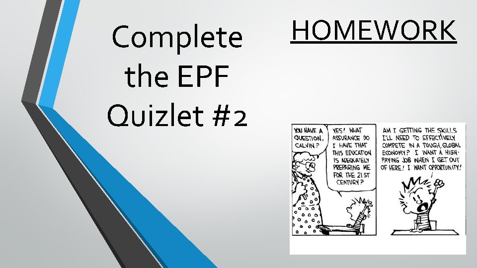 Complete the EPF Quizlet #2 HOMEWORK 