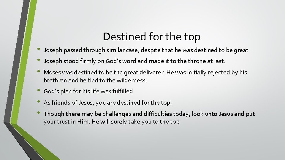 Destined for the top • • • Joseph passed through similar case, despite that