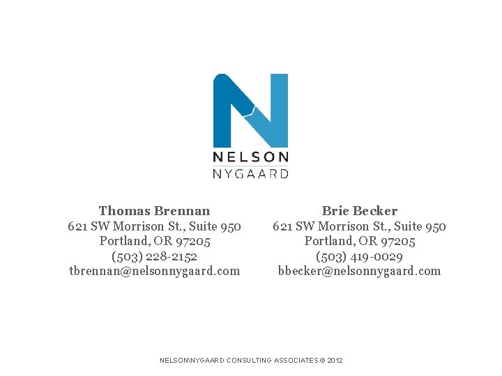 Thomas Brennan 621 SW Morrison St. , Suite 950 Portland, OR 97205 (503) 228