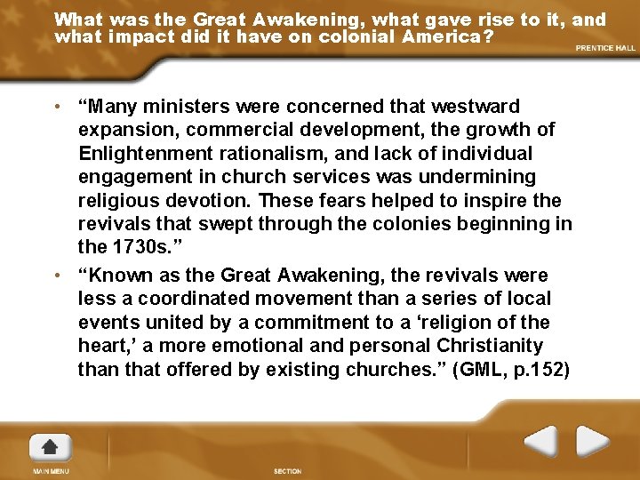 What was the Great Awakening, what gave rise to it, and what impact did