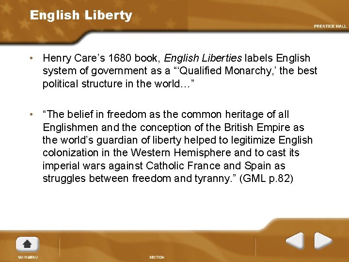 English Liberty • Henry Care’s 1680 book, English Liberties labels English system of government