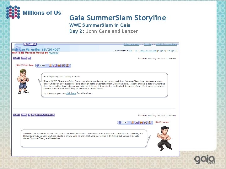 Gaia Summer. Slam Storyline WWE Summer. Slam in Gaia Day 2: John Cena and
