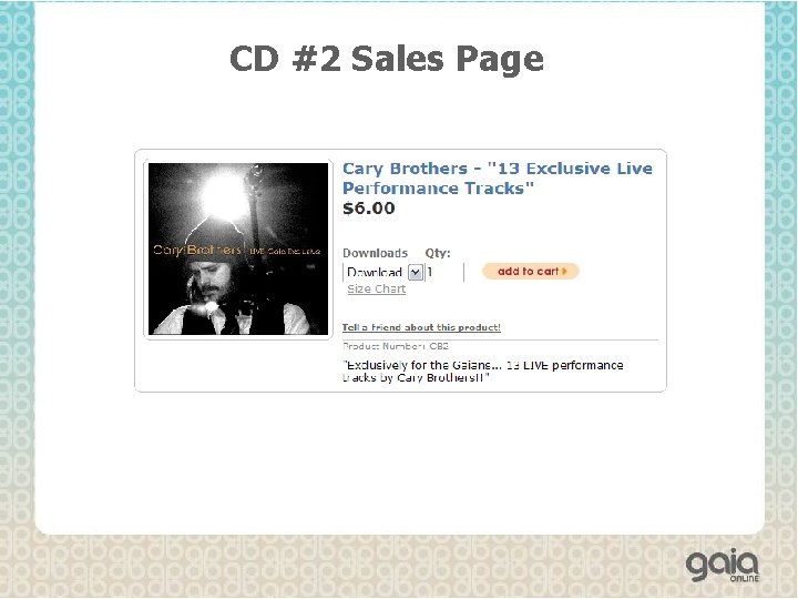 CD #2 Sales Page 